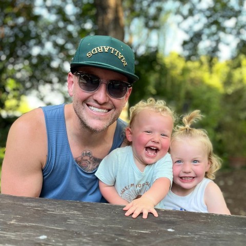 Matt Osborn with two of his kids